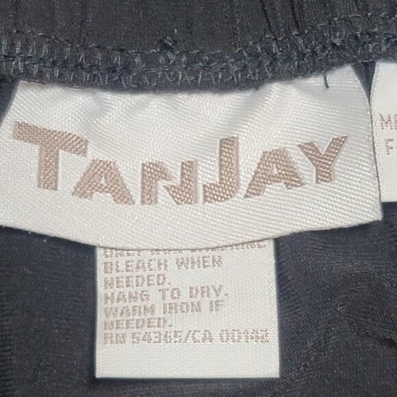 TanJay Black A Line Elastic Waist Pleated Maxi Skirt Medium Lightweight Stretch - Picture 3 of 6